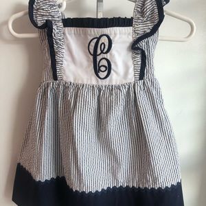 Toddler Dress with Monogrammed “C”